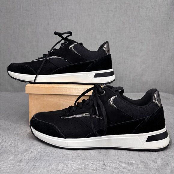 Vionic‎ Nova Athletic Shoes Black Leather Lace Up Training Sneaker Women's 7.5 - Picture 3 of 11